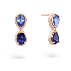 Tanzanite Infinity 14K Rose Gold earrings E5050