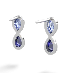 Tanzanite Infinity 14K White Gold earrings E5050