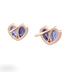 Tanzanite 'Our Heart' 14K Rose Gold earrings E5072