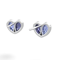 Tanzanite 'Our Heart' 14K White Gold earrings E5072