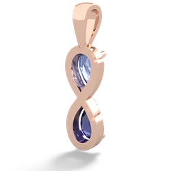 Tanzanite Infinity 14K Rose Gold pendant P5050