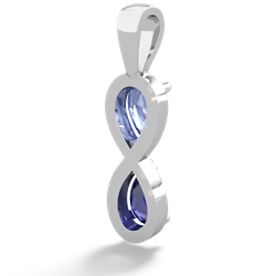 Tanzanite Infinity 14K White Gold pendant P5050