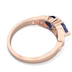 Tanzanite Celtic Knot Double Heart 14K Rose Gold ring R5040