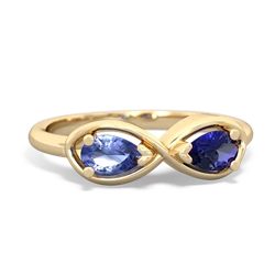 Tanzanite Infinity 14K Yellow Gold ring R5050