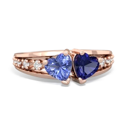 Tanzanite Heart To Heart 14K Rose Gold ring R3342