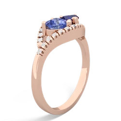 Tanzanite Mother And Child 14K Rose Gold ring R3010