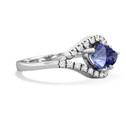 Tanzanite Mother And Child 14K White Gold ring R3010