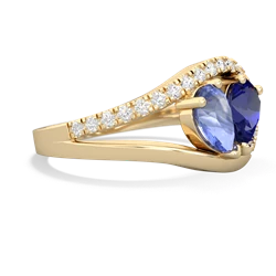 Tanzanite Nestled Heart Keepsake 14K Yellow Gold ring R5650