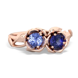 Tanzanite Rose Garden 14K Rose Gold ring R5510