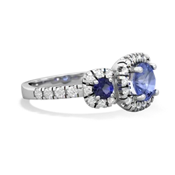 Tanzanite Regal Halo 14K White Gold ring R5350