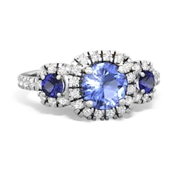 Tanzanite Regal Halo 14K White Gold ring R5350