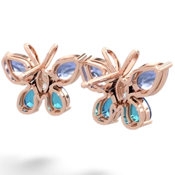 Tanzanite Butterfly 14K Rose Gold earrings E2215