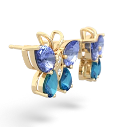 Tanzanite Butterfly 14K Yellow Gold earrings E2215