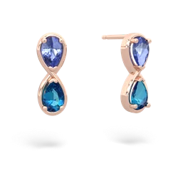 Tanzanite Infinity 14K Rose Gold earrings E5050