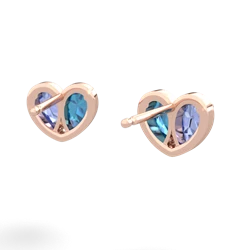 Tanzanite 'Our Heart' 14K Rose Gold earrings E5072