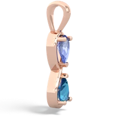 Tanzanite Infinity 14K Rose Gold pendant P5050