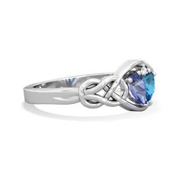 Tanzanite Celtic Love Knot 14K White Gold ring R5420