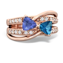 Tanzanite Bowtie 14K Rose Gold ring R2360