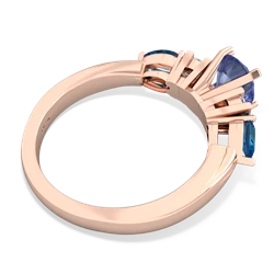 Tanzanite 6Mm Round Eternal Embrace Engagement 14K Rose Gold ring R2005