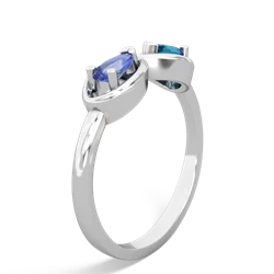 Tanzanite Infinity 14K White Gold ring R5050