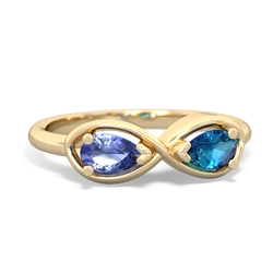 Tanzanite Infinity 14K Yellow Gold ring R5050