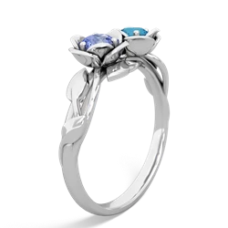 Tanzanite Rose Garden 14K White Gold ring R5510