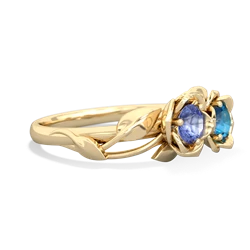 Tanzanite Rose Garden 14K Yellow Gold ring R5510