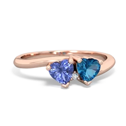 Tanzanite Sweethearts 14K Rose Gold ring R5260