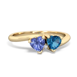 Tanzanite Sweethearts 14K Yellow Gold ring R5260