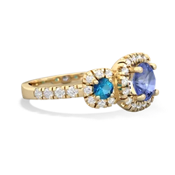 Tanzanite Regal Halo 14K Yellow Gold ring R5350