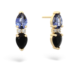 Tanzanite Bowtie Drop 14K Yellow Gold earrings E0865