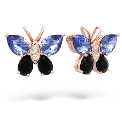 Tanzanite Butterfly 14K Rose Gold earrings E2215