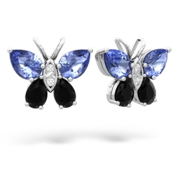 Tanzanite Butterfly 14K White Gold earrings E2215