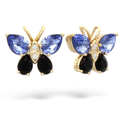 Tanzanite Butterfly 14K Yellow Gold earrings E2215