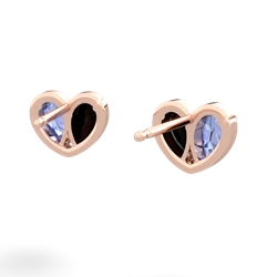 Tanzanite 'Our Heart' 14K Rose Gold earrings E5072