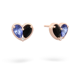 Tanzanite 'Our Heart' 14K Rose Gold earrings E5072