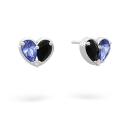 Tanzanite 'Our Heart' 14K White Gold earrings E5072