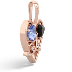 Tanzanite Celtic Trinity Heart 14K Rose Gold pendant P5331