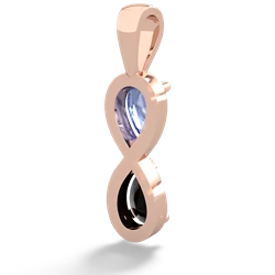 Tanzanite Infinity 14K Rose Gold pendant P5050