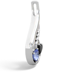 Tanzanite Keepsake Curves 14K White Gold pendant P5450