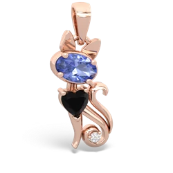 Tanzanite Kitten 14K Rose Gold pendant P5780