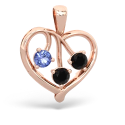 Tanzanite Glowing Heart 14K Rose Gold pendant P2233