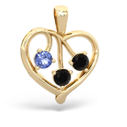 Tanzanite Glowing Heart 14K Yellow Gold pendant P2233