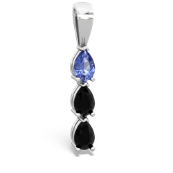 Tanzanite Dew Drops 14K White Gold pendant P2251