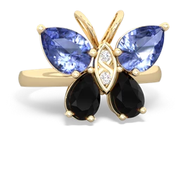 Tanzanite Butterfly 14K Yellow Gold ring R2215