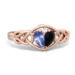 Tanzanite Celtic Love Knot 14K Rose Gold ring R5420