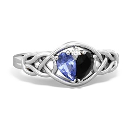 Tanzanite Celtic Love Knot 14K White Gold ring R5420