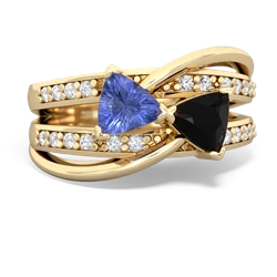 Tanzanite Bowtie 14K Yellow Gold ring R2360