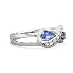 Tanzanite Diamond Infinity 14K White Gold ring R5390