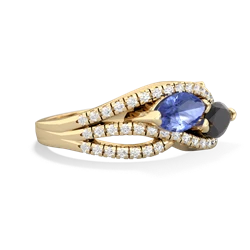 Tanzanite Diamond Rivers 14K Yellow Gold ring R3070